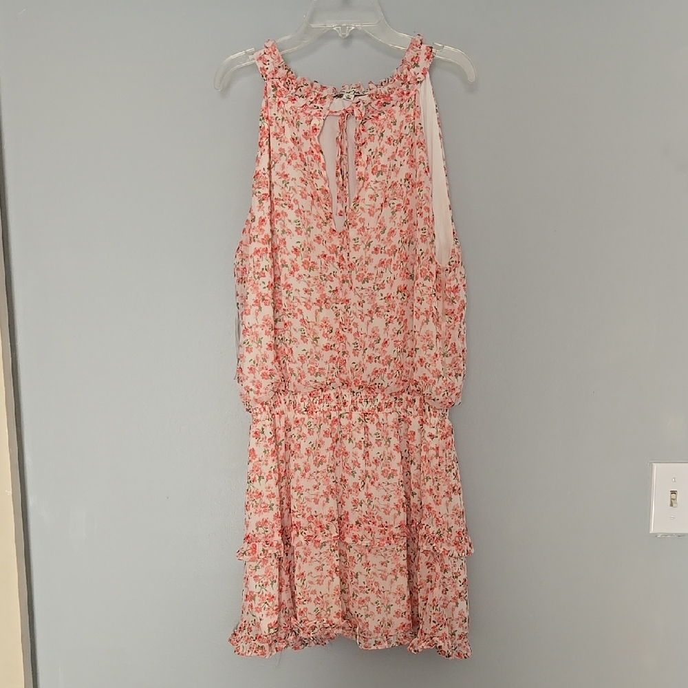 Pink and White Halter Sundress Mini